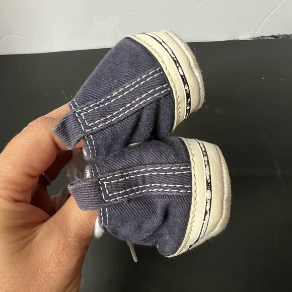 Converse Chuck Taylor All Star Prewalker Booties Blue Canvas Crib size 4 - Picture 6 of 10
